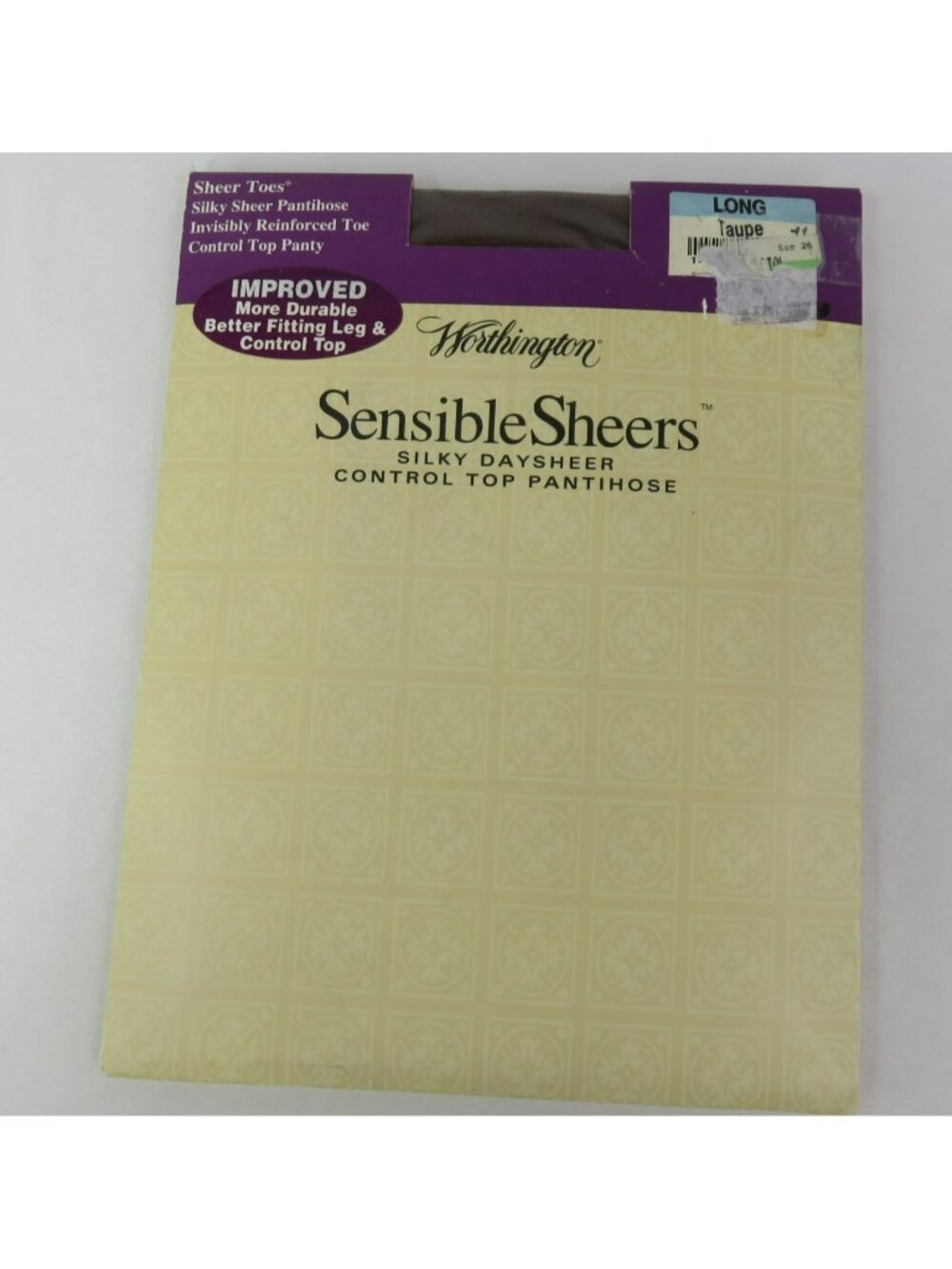 Vintage Worthington Sensible Sheers Super Shaper Pantihose Size Long Taupe